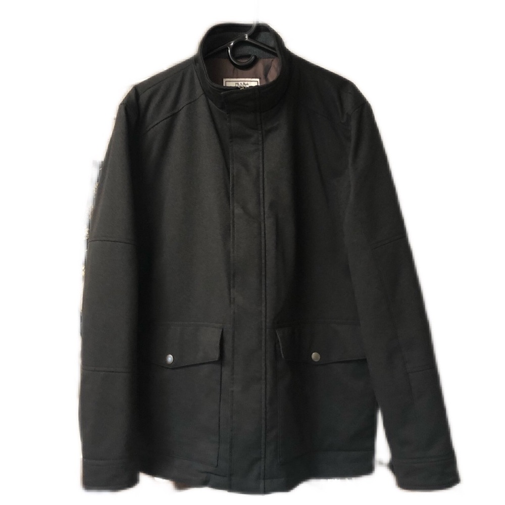 Jos A Bank mens mid-weight jacket, black, size L. New, no tag.